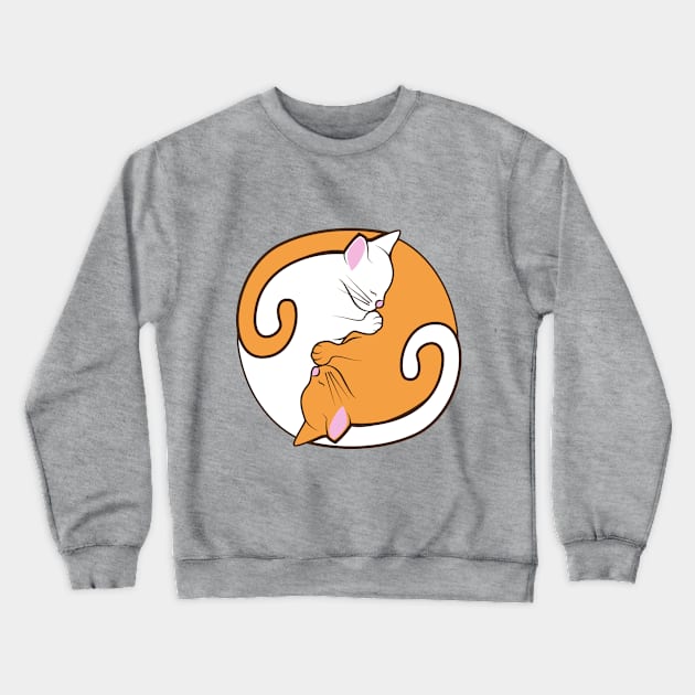 Yin and Yang Cats Crewneck Sweatshirt by ProudPleb